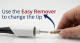 Tip remover spring tool for hot foil stamping pen