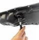 Magnetic long reach drain plug tool installed on vehicle oil pan
